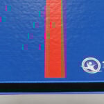 A closeup of the center red line on the vinyl surface of the Power Launch