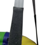 A closeup photo of the fleece covering on the webbing of the Fitness Wheel Hammock.