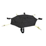 A photo showing the Fitness Wheel Hammock without a FItness Wheel, demonstrating how the hammock and straps are configured.